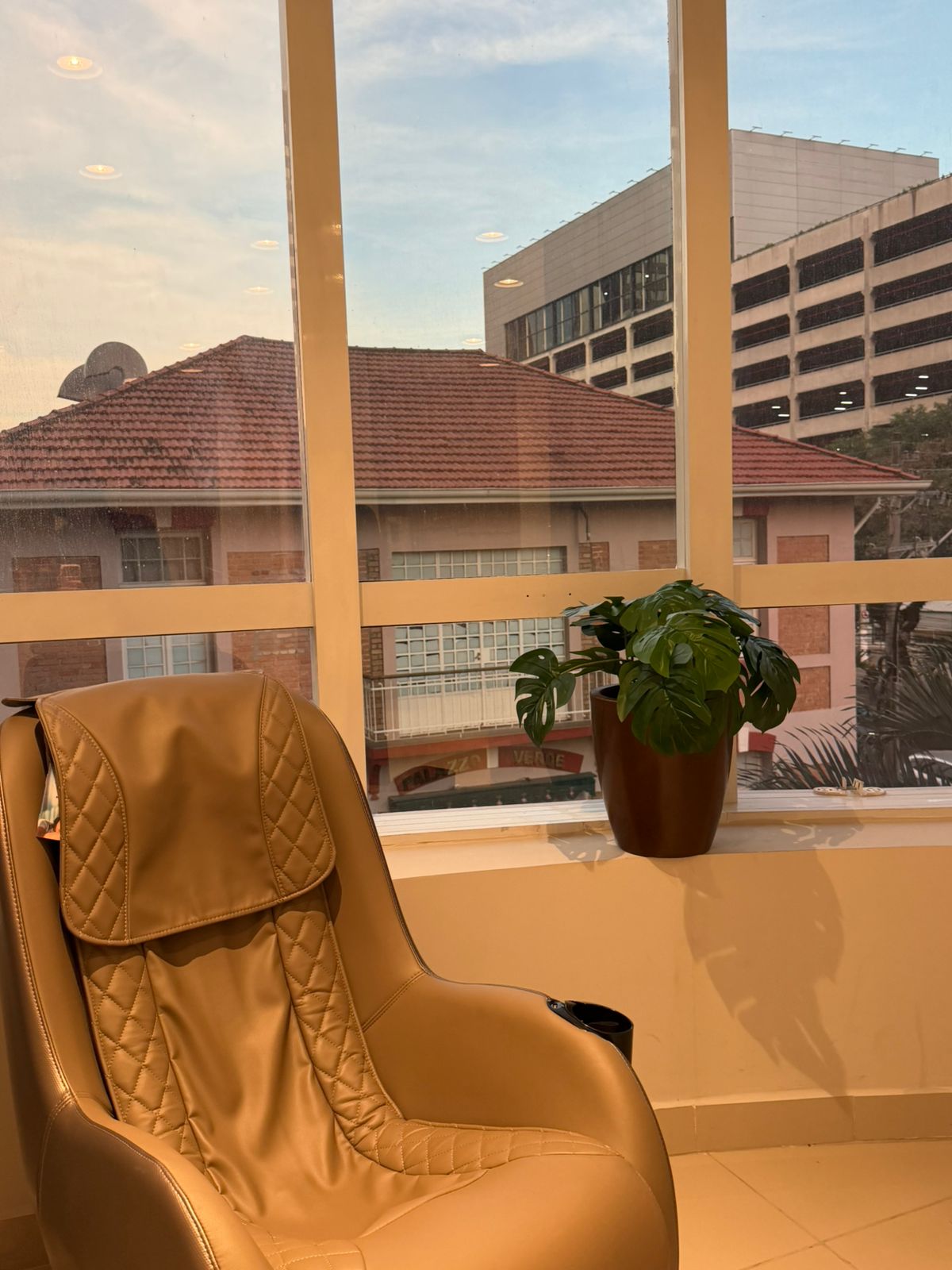 Espaço de espera com vista